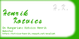 henrik kotvics business card